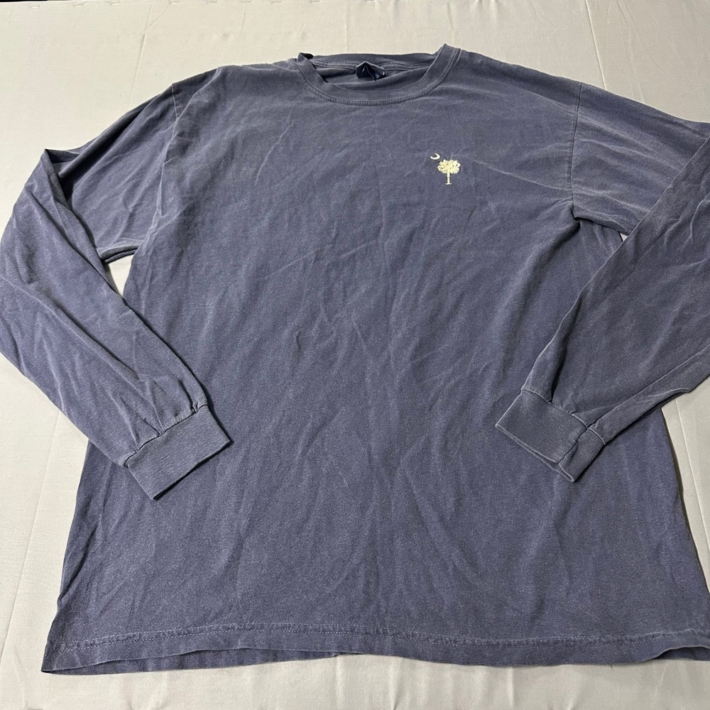 Comfort Colors Mens Large Navy Blue South Carolina Palmetto Long Sleeve T-Shirt